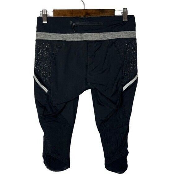 Lululemon Run A Marathon Black Cropped Athletic Pants 8 - Picture 5 of 9